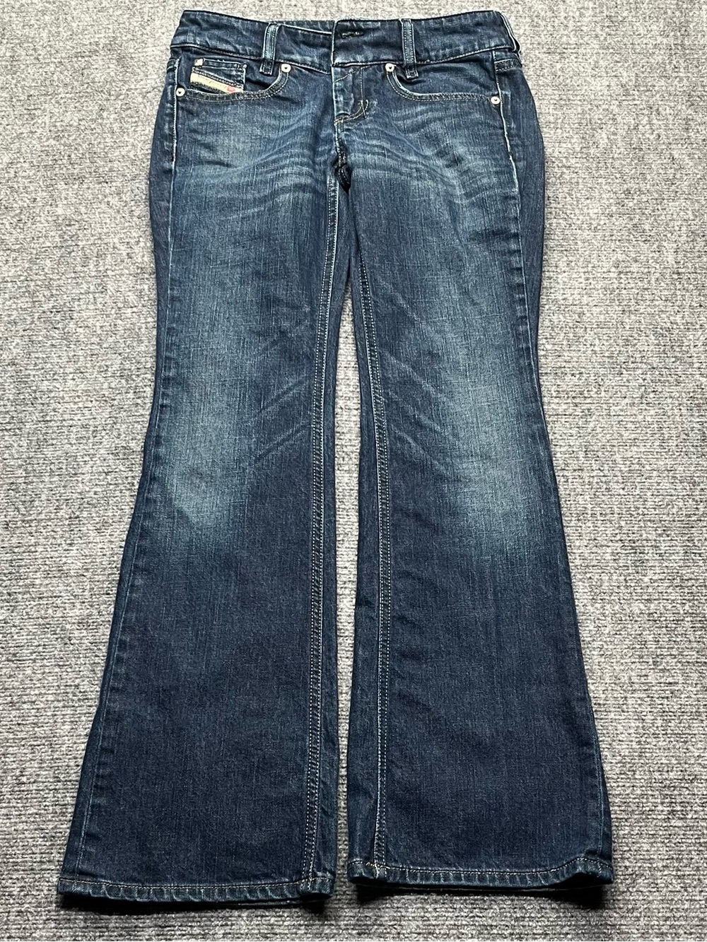 Diesel Jeans Womens 26x29 Blue Louvely Bootcut 008FC Stretch Y2K Made In Italy